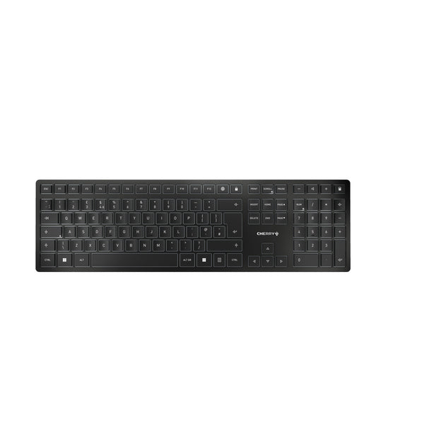 CHERRY KW 9100 SLIM Tastatur Universal RF Wireless + Bluetooth QWERTY UK Englisch Schwarz