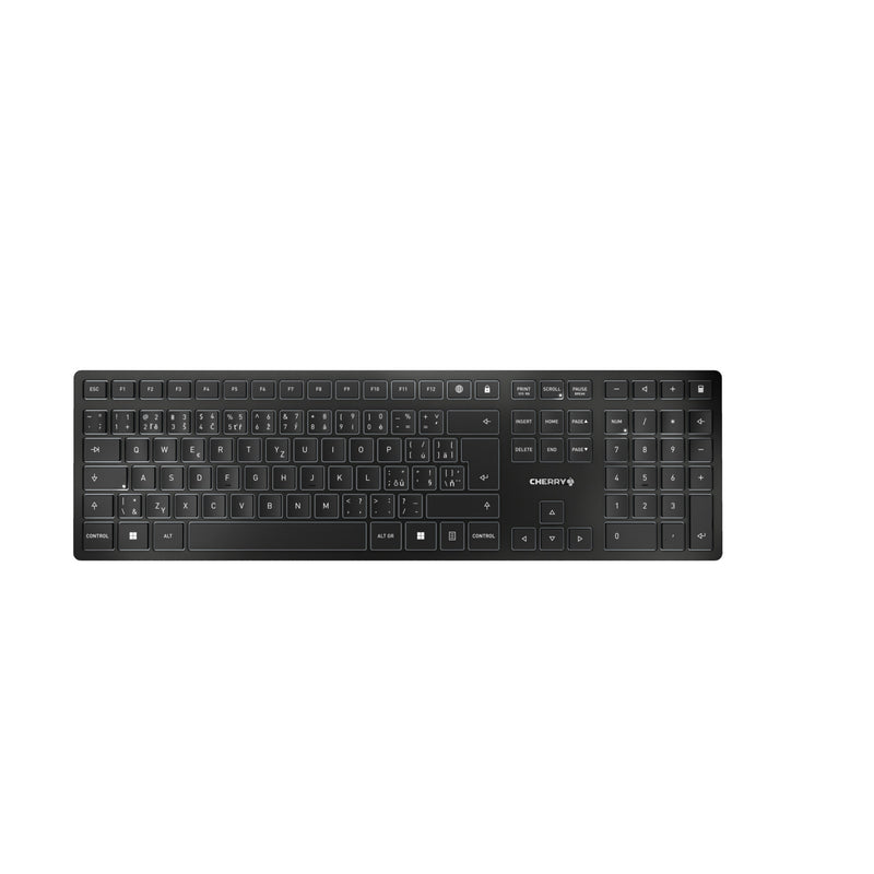 CHERRY KW 9100 SLIM Tastatur Universal RF Wireless + Bluetooth Schwarz