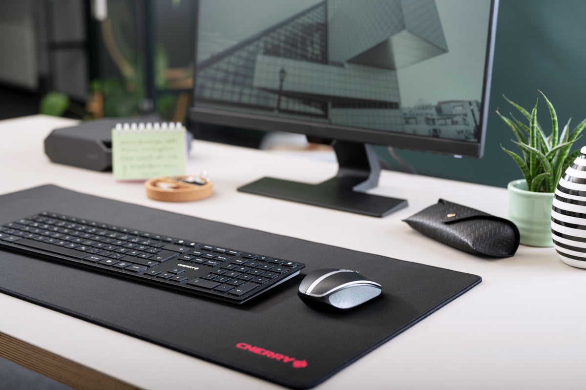 CHERRY KW 9100 SLIM Tastatur Universal RF Wireless + Bluetooth QWERTZ Schweiz Schwarz