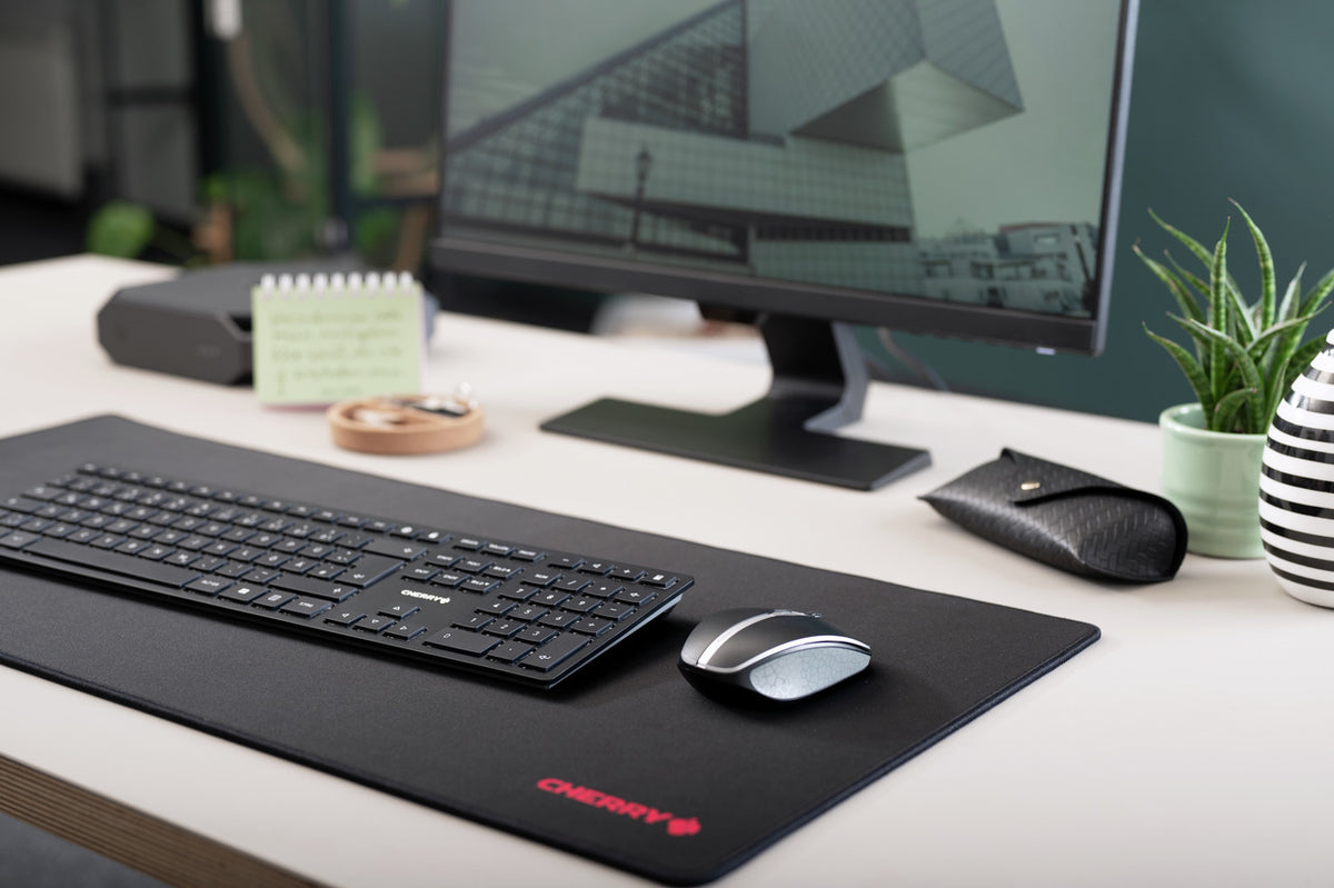 CHERRY KW 9100 SLIM Tastatur Universal RF Wireless + Bluetooth QWERTZ Schweiz Schwarz