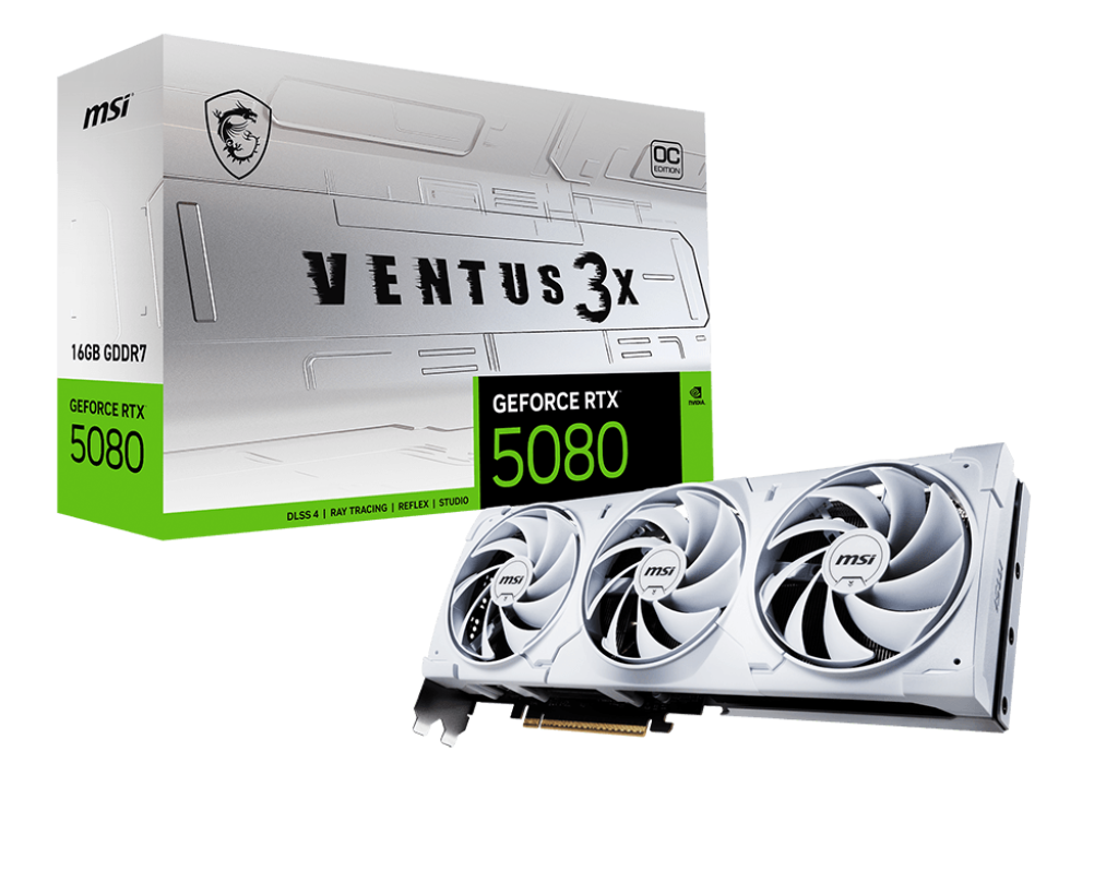 MSI NVIDIA GeForce RTX™ 5080 16G VENTUS 3X OC WHITE Edition