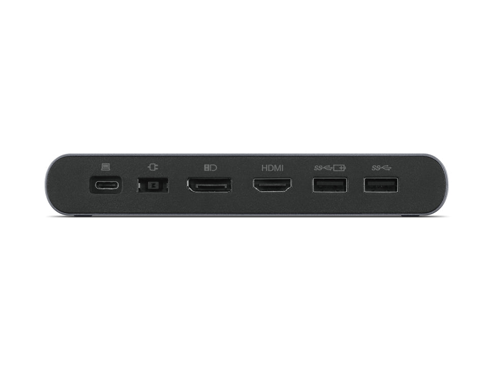 Lenovo 40B30090EU laptop-dockingstation & portreplikator 2 x USB 3.2 Gen 2 (3.1 Gen 2) Type-C Grau