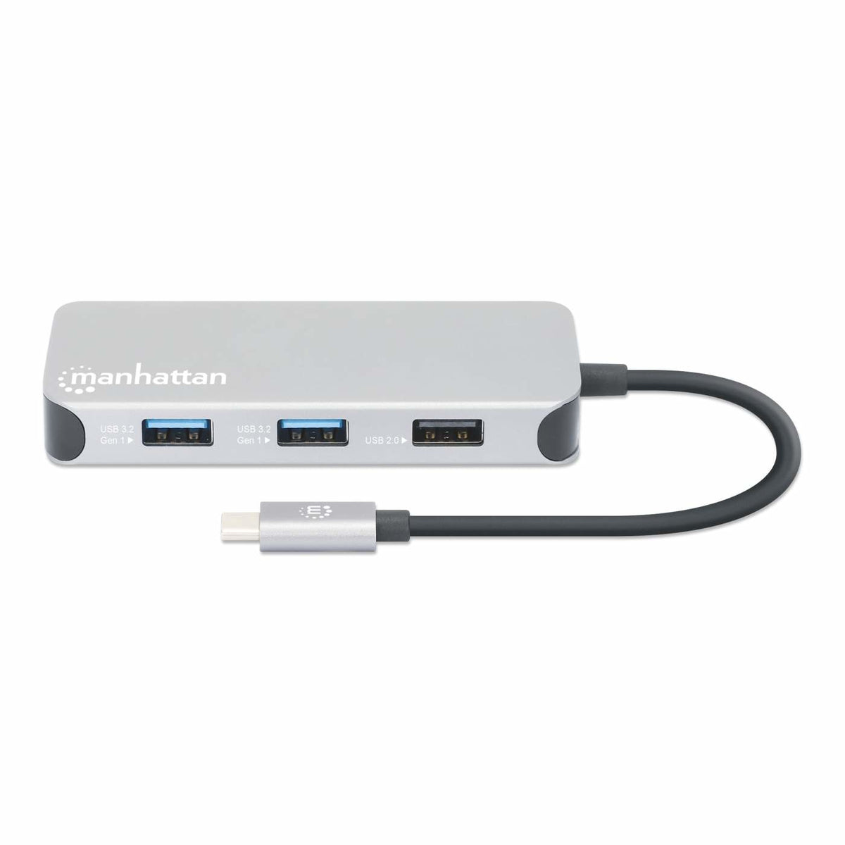 Manhattan 130615 laptop-dockingstation & portreplikator Kabelgebunden USB 3.2 Gen 1 (3.1 Gen 1) Type-C Aluminium