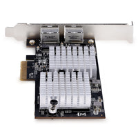 StarTech.com 2-Port 10Gbe Netzwerkkarte, PCIe Ethernet 10 Gigabit Karte für PCs/Server, PCI Express Netzwerkkarte/10gb LAN Karte, Sechs Geschwindigkeits NIC, 10GBASE-T und NBASE-T