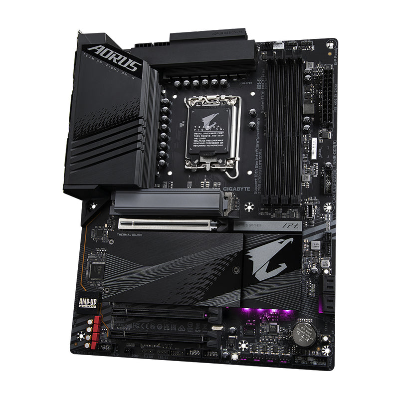 GIGABYTE Z790 AORUS ELITE DDR4 Mainboard - Unterstützt Intel Core Prozessoren 14th Gen CPUs, 16+1+2 Phases Digital VRM, up to 5333MHz DDR4 (OC), 4xPCIe 4.0 M.2, 2.5GbE LAN, USB 3.2 Gen 2x2