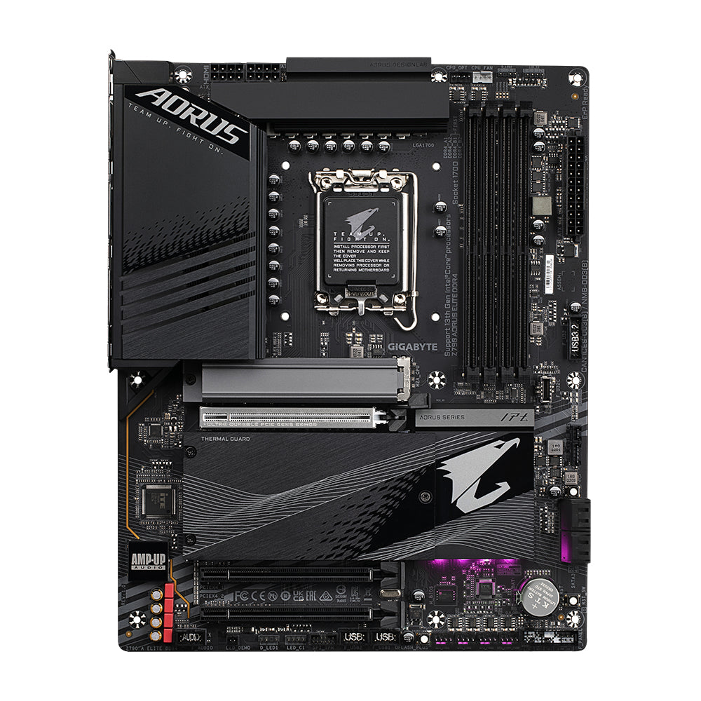GIGABYTE Z790 AORUS ELITE DDR4 Mainboard - Unterstützt Intel Core Prozessoren 14th Gen CPUs, 16+1+2 Phases Digital VRM, up to 5333MHz DDR4 (OC), 4xPCIe 4.0 M.2, 2.5GbE LAN, USB 3.2 Gen 2x2
