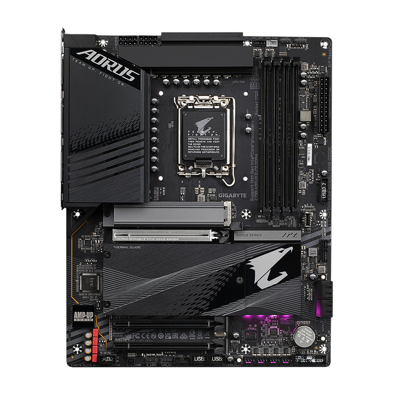 GIGABYTE Z790 AORUS ELITE DDR4 Mainboard - Unterstützt Intel Core Prozessoren 14th Gen CPUs, 16+1+2 Phases Digital VRM, up to 5333MHz DDR4 (OC), 4xPCIe 4.0 M.2, 2.5GbE LAN, USB 3.2 Gen 2x2