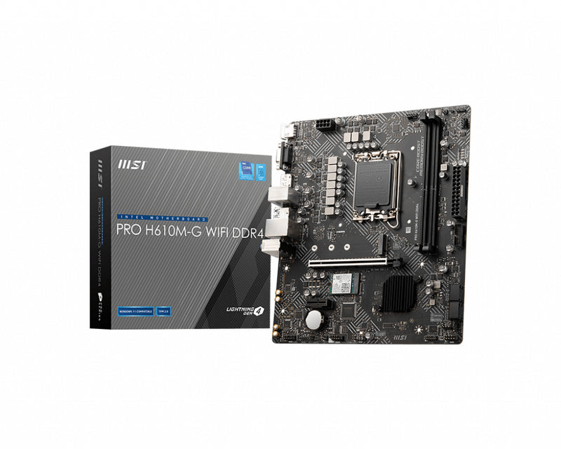 MSI PRO H610M-G WIFI DDR4 Motherboard Intel H610 LGA 1700 micro ATX
