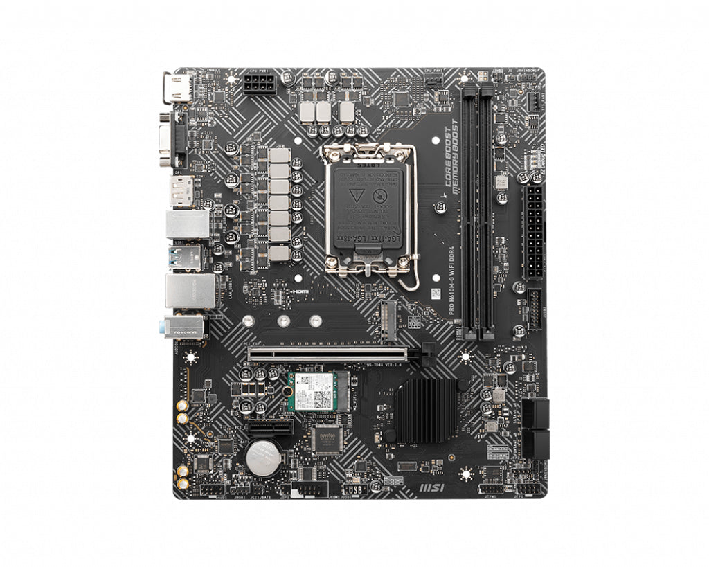 MSI PRO H610M-G WIFI DDR4 Motherboard Intel H610 LGA 1700 micro ATX