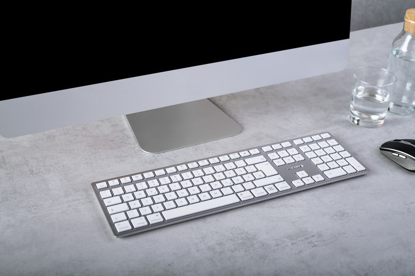 CHERRY KW 9100 SLIM FOR MAC Tastatur Universal USB + Bluetooth QWERTY Englisch Silber