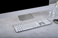 CHERRY KW 9100 SLIM FOR MAC Tastatur Universal USB + Bluetooth QWERTY Englisch Silber