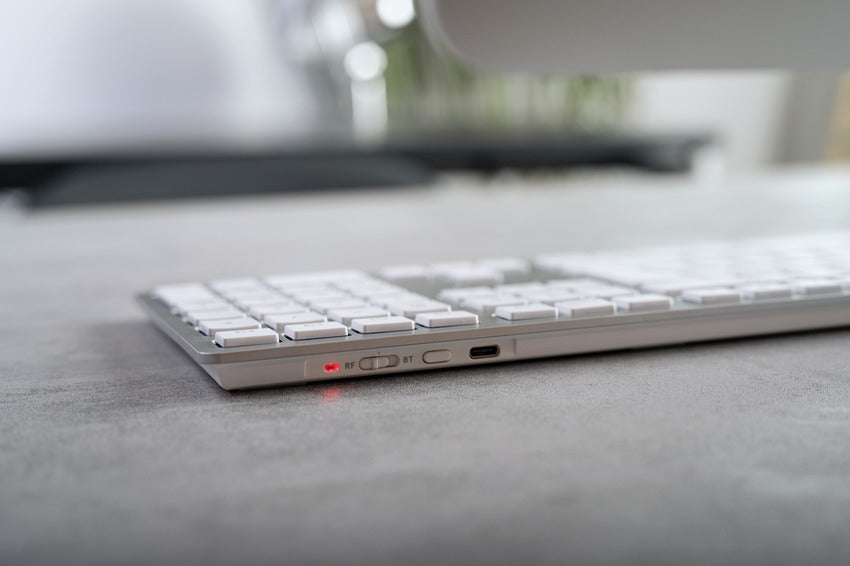 CHERRY KW 9100 SLIM FOR MAC Tastatur Universal USB + Bluetooth QWERTY Englisch Silber