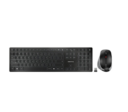 CHERRY DW 9500 SLIM Tastatur Maus enthalten Universal RF Wireless + Bluetooth QWERTY Spanisch Schwarz, Grau