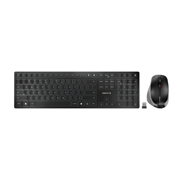 CHERRY DW 9500 SLIM Tastatur Maus enthalten Universal RF Wireless + Bluetooth QWERTY Spanisch Schwarz, Grau