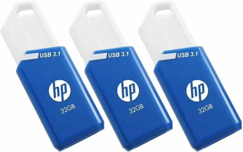 HP x755w Triple Pack USB-Stick 32 GB USB Typ-A 3.2 Gen 1 (3.1 Gen 1) Blau, Weiß