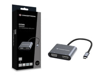 Conceptronic DONN16G Kabelgebunden USB 3.2 Gen 1 (3.1 Gen 1) Type-C Grau