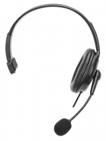 Manhattan 180849 Kopfhörer & Headset Kabelgebunden Kopfband Büro/Callcenter USB Typ-A Schwarz