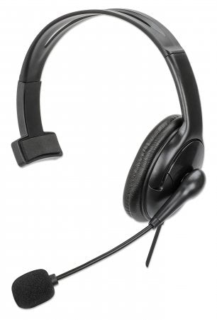 Manhattan 180849 Kopfhörer & Headset Kabelgebunden Kopfband Büro/Callcenter USB Typ-A Schwarz