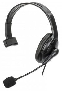 Manhattan 180849 Kopfhörer & Headset Kabelgebunden Kopfband Büro/Callcenter USB Typ-A Schwarz