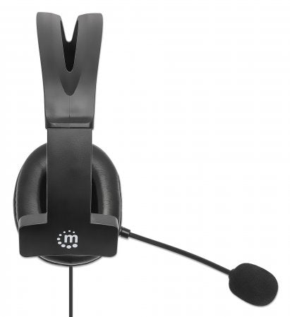 Manhattan 180849 Kopfhörer & Headset Kabelgebunden Kopfband Büro/Callcenter USB Typ-A Schwarz
