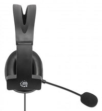 Manhattan 180849 Kopfhörer & Headset Kabelgebunden Kopfband Büro/Callcenter USB Typ-A Schwarz