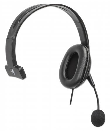 Manhattan 180849 Kopfhörer & Headset Kabelgebunden Kopfband Büro/Callcenter USB Typ-A Schwarz