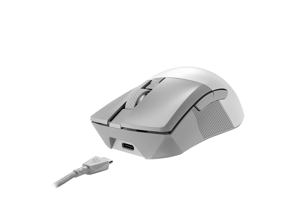 ASUS ROG Gladius III Wireless Aimpoint White Maus Gaming rechts RF Wireless + Bluetooth + USB Type-A Optisch 36000 DPI
