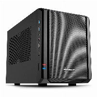 Sharkoon QB One Black - Midi/Mini Tower ITX, Mini-ITX 3.5" - PC/Server Power Supply Cooler - USB, USB 2.0, USB 3.0