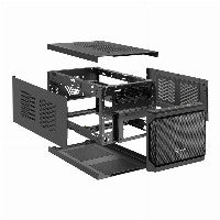 Sharkoon QB One Black - Midi/Mini Tower ITX, Mini-ITX 3.5" - PC/Server Power Supply Cooler - USB, USB 2.0, USB 3.0