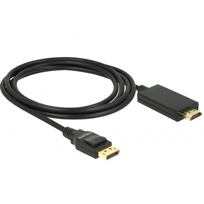 DELOCK Kabel Displayport 1.2 Stecker > High Speed HDMI-A Stecker Passiv 4K 2 m schwarz