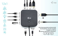 i-tec USB-C HDMI Dual DP Docking Station with Power Delivery 100 W + Universal Charger 100 W