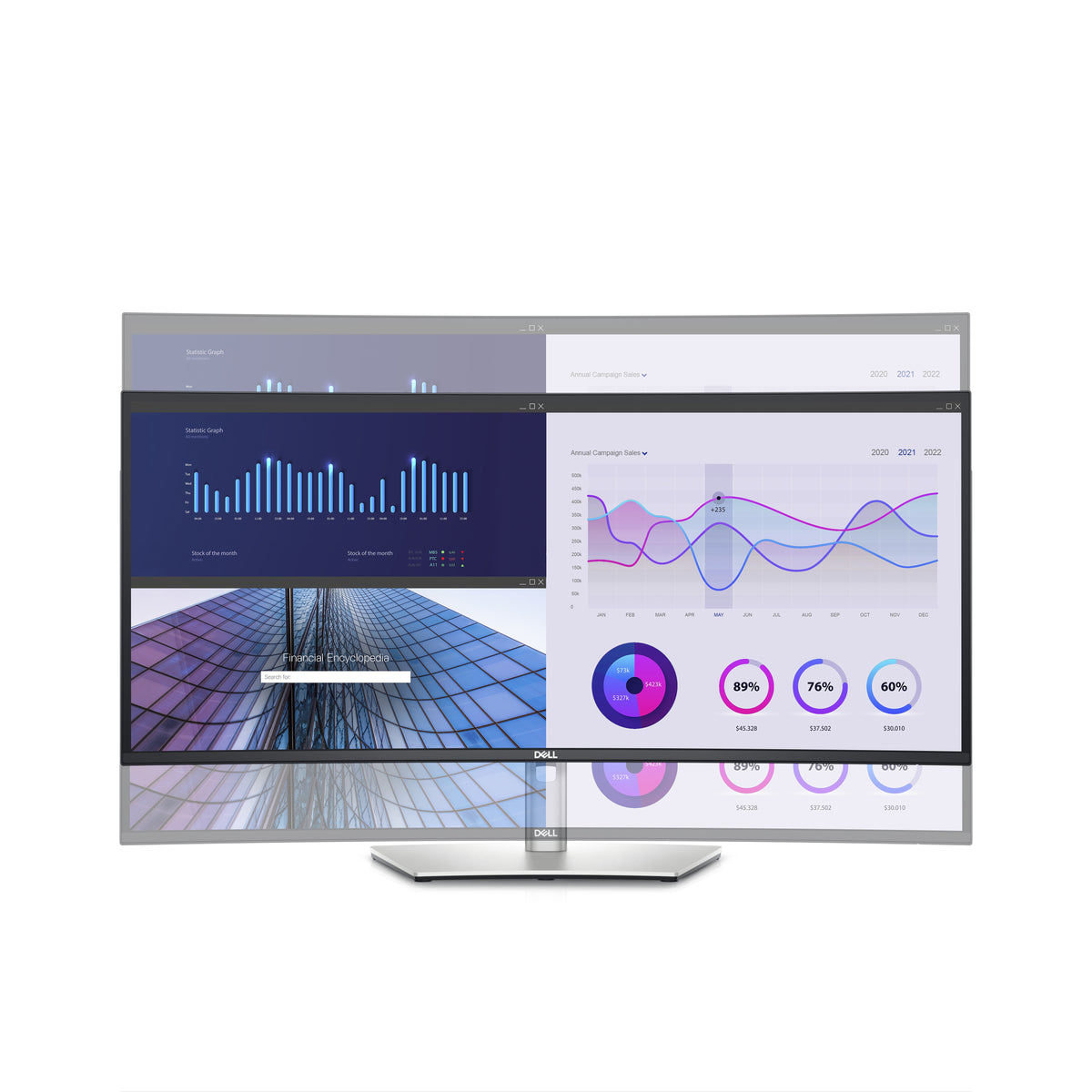 DELL UltraSharp U3423WE Computerbildschirm 86,7 cm (34.1") 3440 x 1440 Pixel UltraWide Quad HD LCD Silber