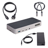 StarTech.com USB-C Drei Monitor Dockingstation - HDMI/DP Dreifach 4K USB C Dock - 5x USB Hub - GbE - 100W PD - Universelle Multi-Monitor Dockingstation - Thunderbolt 3/4 Kompatibel