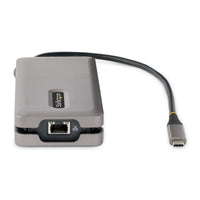 StarTech.com USB-C Multiport Adapter - USB C auf VGA/4K 60Hz HDMI Adapter - 3-Port USBC Hub - 100W PD - GbE - USB C Dockingstation/Laptop Dock - Mini/Reise Dock USB C Adapter - 30 cm Integ. Kabel mit Kabelschlitz