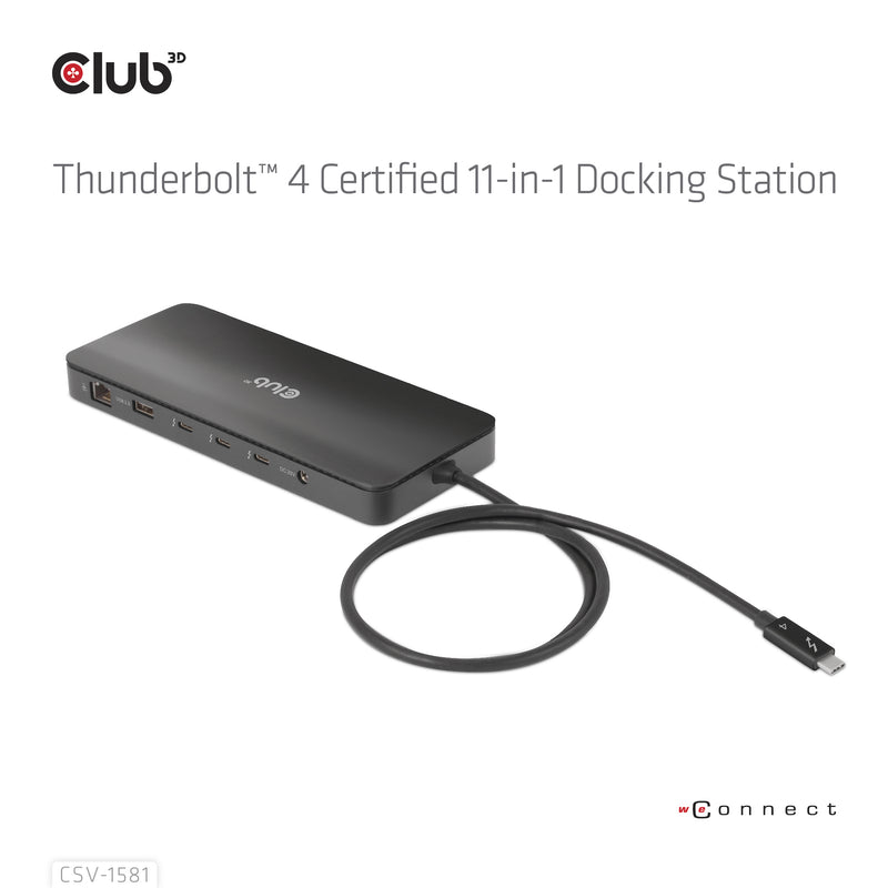 CLUB3D Thunderbolt™ 4 Zertifizierte 11-in-1-Docking-Station