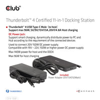 CLUB3D Thunderbolt™ 4 Zertifizierte 11-in-1-Docking-Station