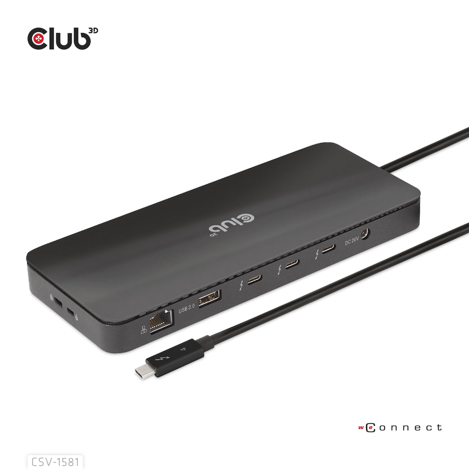 Station d'accueil 11-en-1 certifiée Thunderbolt™ 4 de CLUB3D