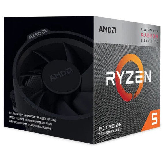 AMD AM4 Ryzen 5 4 Core Box 3400G 3.7 GHz MAX Boost 4.2GHz 4MB 65W Radeon RX Vega 11 with Wraith Spire Cooler 12nm