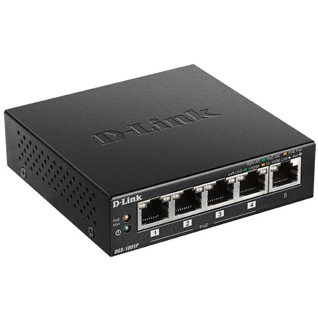 5P D-Link DGS-1005P/E POE+ 60W