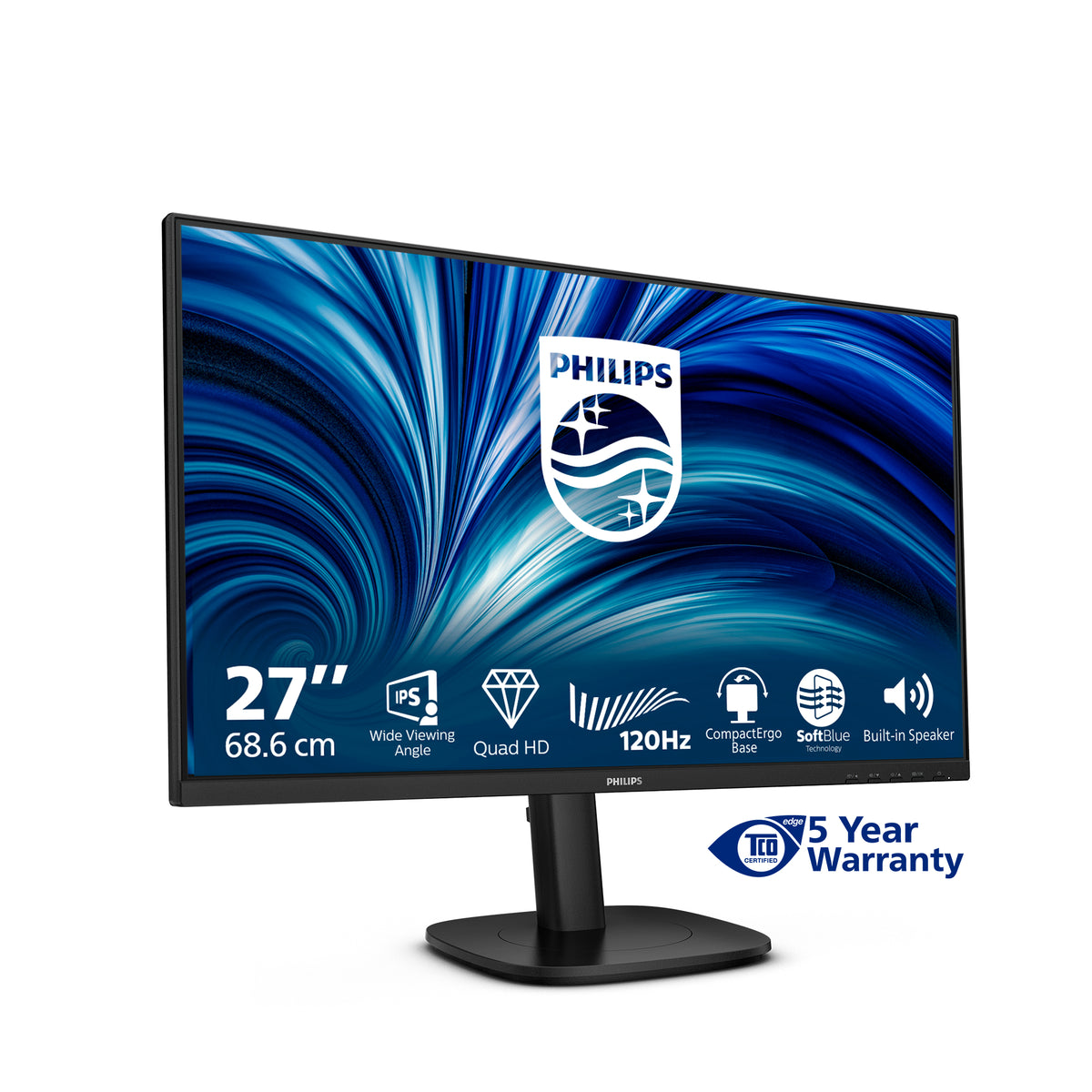 Philips 27B2N3500J/00 Computerbildschirm 68,6 cm (27") 2560 x 1440 Pixel 2K LCD Schwarz