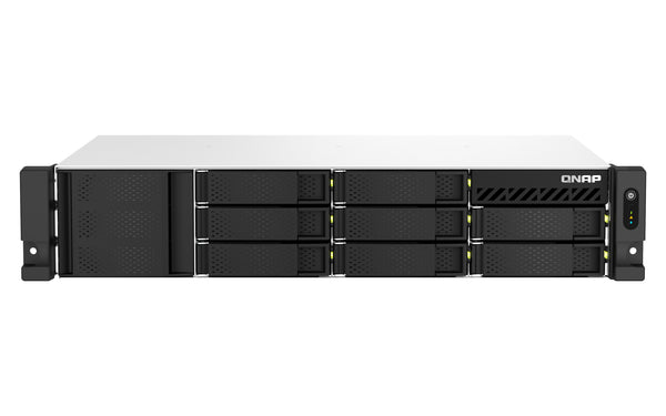 QNAP TS-873AEU-4G NAS & Speicherserver Rack (2U) Ryzen Embedded V1500B 4 GB DDR4 0 TB QuTS hero Schwarz