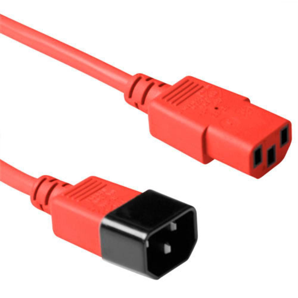 Microconnect PE1413R3 Stromkabel Rot 3 m C13-Koppler C14-Koppler