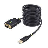 StarTech.com 3m USB Seriell Adapterkabel, USB-A auf DB9 RS232, FTDI IC, COM Retention, LED, wechselbare DB9 Schrauben und Muttern, ESD-Schutz, Windows, macOS und Linux