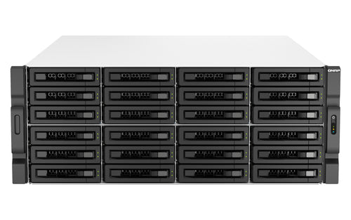 QNAP TS-H3087XU-RP NAS Rack (4U) Intel Xeon E E-2378 64 GB DDR4 0 TB QuTS hero Schwarz, Weiß