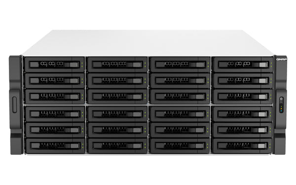 QNAP TS-H3087XU-RP NAS Rack (4U) Intel Xeon E E-2378 64 GB DDR4 0 TB QuTS hero Schwarz, Weiß