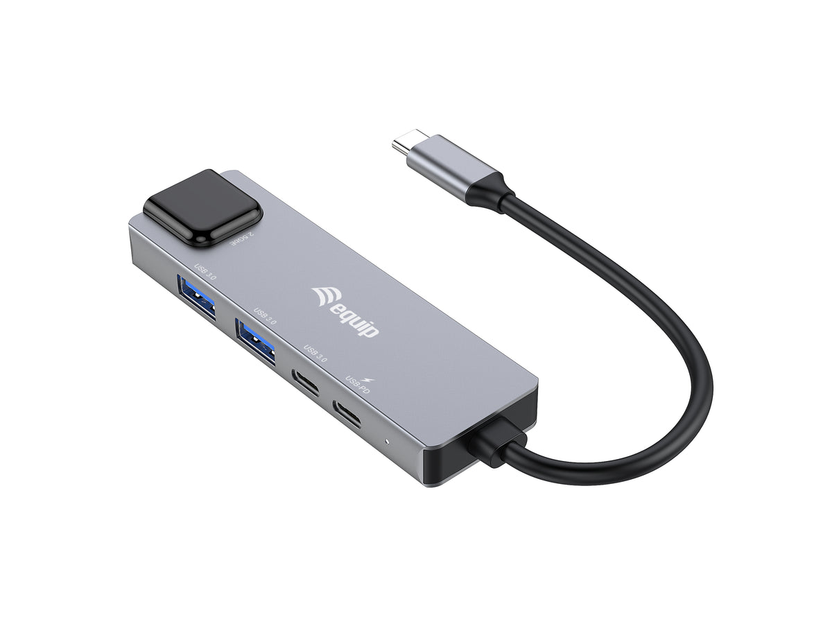 Equip 5-in-1 Multifunktionsadapter, 2,5 GbE, USB-A x 2, USB-C x 1, USB-C, 100W USB PD