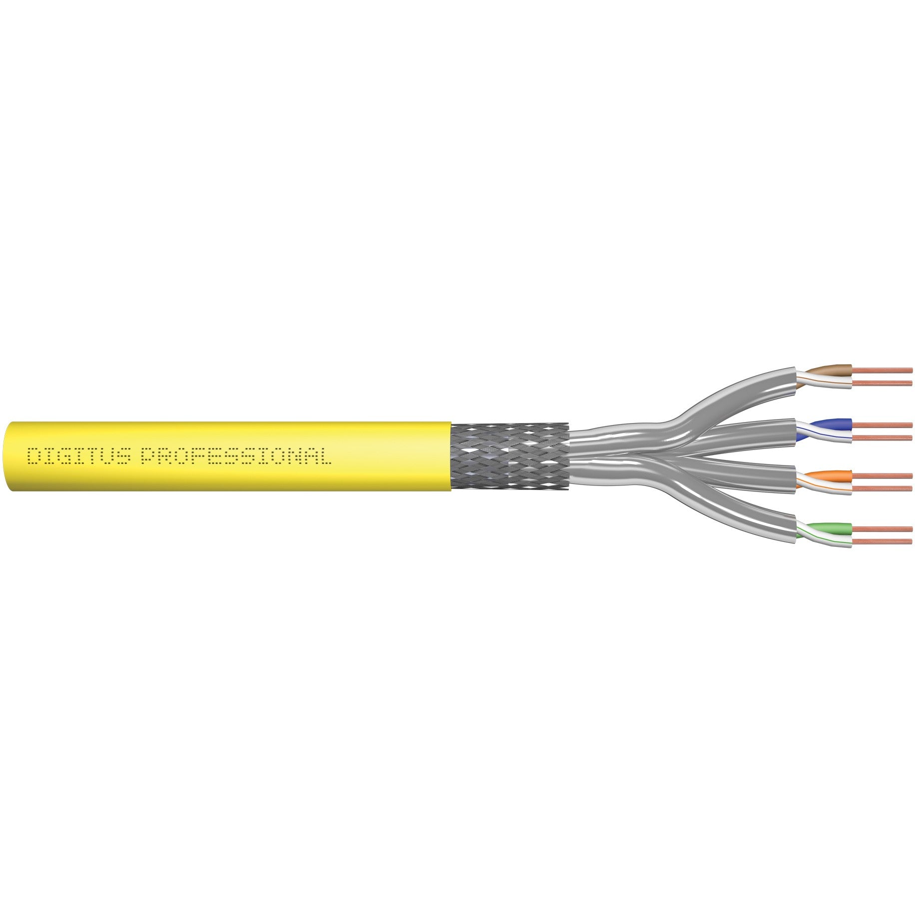 DIGITUS Instal-kab Cat7a S/FTP tw.Pair 1000m gelb AWG22/1 (Speditionsversand)