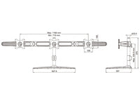 Multibrackets 4999 Flachbildschirm-Tischhalterung 61 cm (24") Tisch/Bank Schwarz