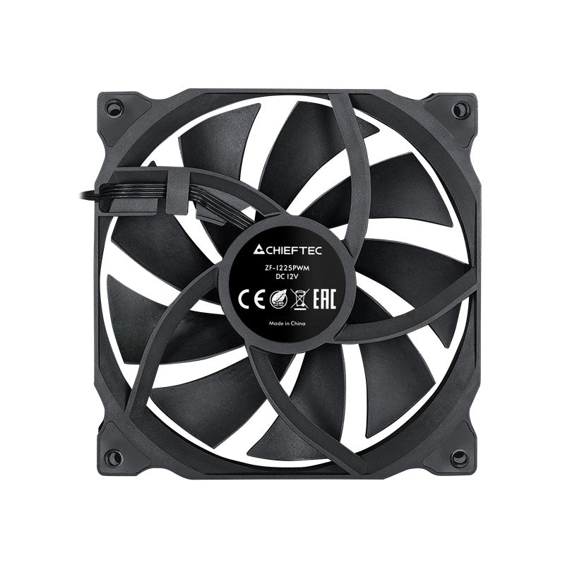 Chieftec ZF-1225PWM Computerkühlsystem Computergehäuse Ventilator 12 cm Schwarz 1 Stück(e)