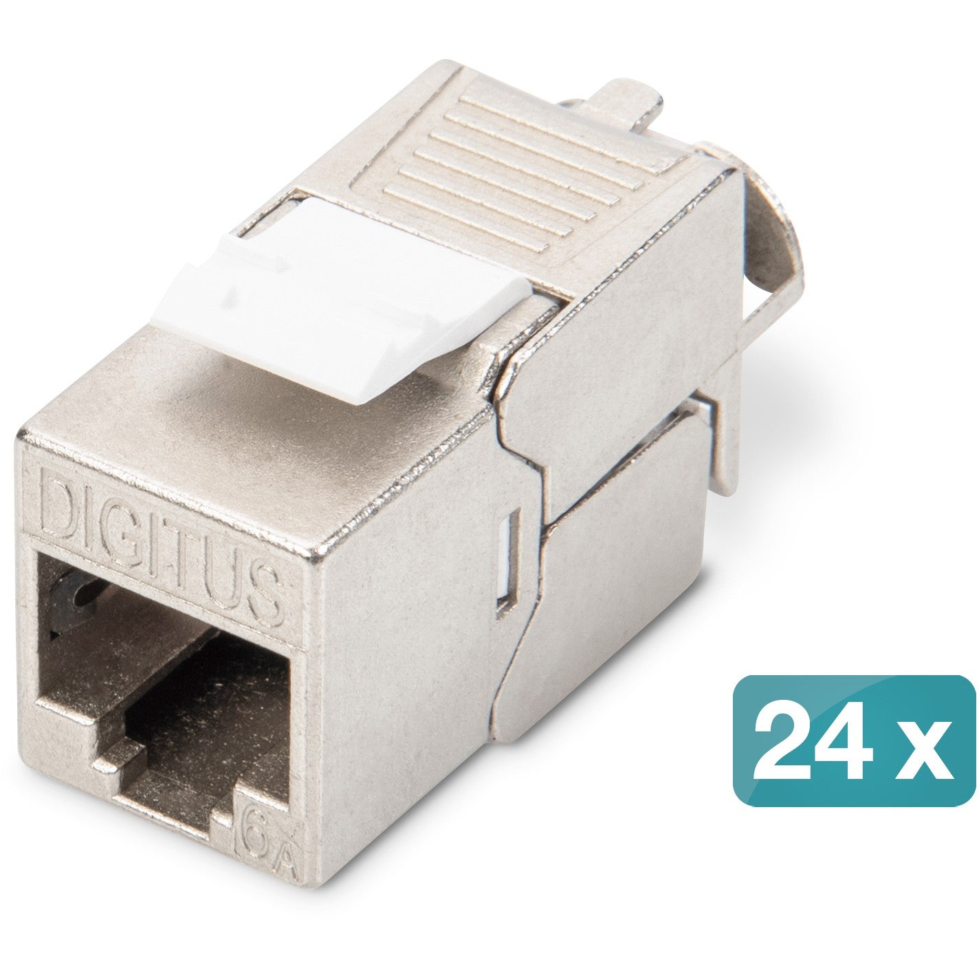Digitus Keystone CAT6a RJ45 Buchse AWG 22-26 360° Werkzeuglos 24-Pack